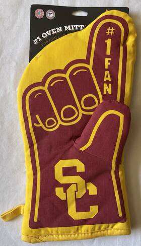 You The Fan 817285023361 #1 Oven Mitt Usc Trojans 100% Cotton New With Tags