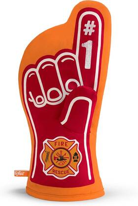 5025860 Youthefan Firefighter #1 Oven Mitt Team Color