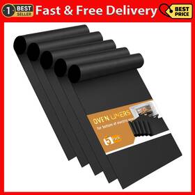Ytfggy 744110636475 Oven Liners For Bottom Of - 5 Pack Large Heavy Duty Mats 17 Inch X25 Non-stick