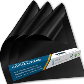Ho038 Ytfggy 3bl Oven Liners For Bottom Of - 3 Pack Large Mats 17 Inch X25 Non-stick Reusa