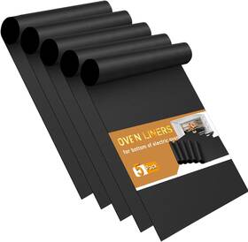 Ho038 Ytfggy Oven Liners For Bottom Of - 5 Pack Large Heavy Duty Mats 17 Inch X25 Non-stick