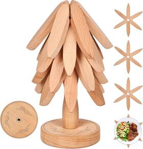 Jymw20240128 Yuejihuisimple Wooden Trivets For Hot Dishes Pots And Pans Light Yellow