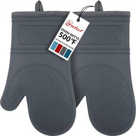 Yutat 446174251147 Silicone Oven Mitts Gloves With Nonslip 600 Degree Heat Resistant