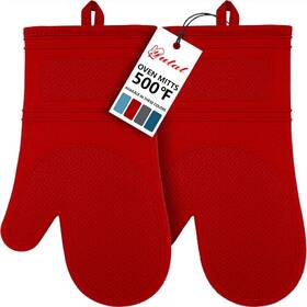Yutat 446174251154 Silicone Oven Mitts Gloves With Non-slip 600 Degree Soft Co