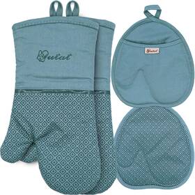 Yutat 446174251338 Pot Holders And Oven Mitts Sets 4pcs High Heat Resistant Gloves