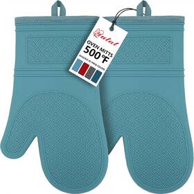 Wsg008b Yutat Silicone Oven Mitts Gloves With Non-slip 600 Degree Heat Resi
