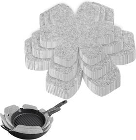 608249 Yuxianlb 1 Ztpuatpxn Pan Protectors For Stacking 24 Pcs Cookware Kitchen Liners Decor Hot Gray