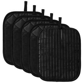 Zainpe 730869376304 5pcs Cotton Silicone Pot Holder Heat Resistant Non-slip Oven Mitts Set