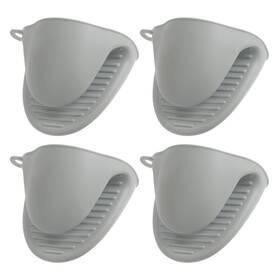 Zaplyte 655692528150 4 Pack Silicone Pot Holders Cooking Pinch Grips 110mm 32g Gray