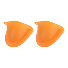 Zaplyte 655692528242 2 Pack Silicone Pot Holders Cooking Pinch Grips 110mm 43g Orange