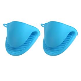 Zaplyte 655692528266 2 Pack Silicone Pot Holders Cooking Pinch Grips 110mm 43g Blue