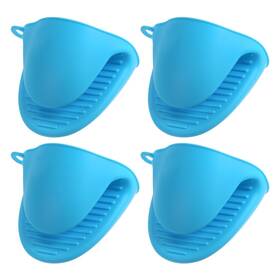 Zaplyte 655692528280 Silicone Pot Holders - 4 Pack Cooking Pinch Grips 110-mm 43g Blue
