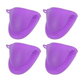 Zaplyte 655692528327 Silicone Pot Holders - 4 Pack Cooking Pinch Grips 110-mm 43g Purple