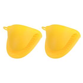 Zaplyte 655692528341 2 Pack Silicone Pot Holders Cooking Pinch Grips 110mm 43g Yellow