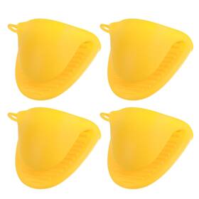 Zaplyte 655692528358 4 Pack Silicone Pot Holders Cooking Pinch Grips 110mm 43g Yellow