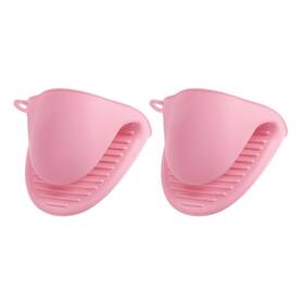 Zaplyte 655692528389 2 Pack Silicone Pot Holders Cooking Pinch Grips 110mm 43g Pink
