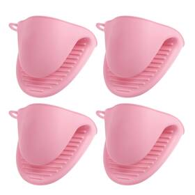 Zaplyte 655692528396 4 Pack Silicone Pot Holders Cooking Pinch Grips 110mm 43g Pink