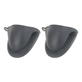 Zaplyte 655692528457 2 Pack Silicone Pot Holders Cooking Pinch Grips 110mm 43g Dark Gray