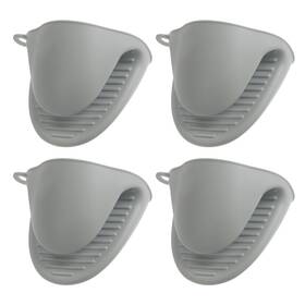 Zaplyte 655692528501 4 Pack Silicone Pot Holders Cooking Pinch Grips 110mm 43g Gray