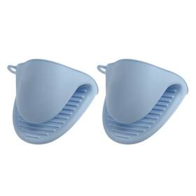 Zaplyte 655692528525 2 Pack Silicone Pot Holders Cooking Pinch Grips 110mm 43g Light Blue