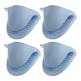 Zaplyte 655692528549 4 Pack Silicone Pot Holders Cooking Pinch Grips 110mm 43g Light Blue