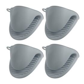 Zaplyte 655692528624 4 Pack Silicone Pot Holders Cooking Pinch Grips 110mm 43g Light Gray