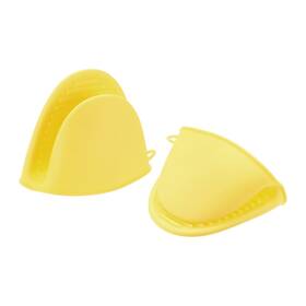 Zaplyte 743151890617 3pcs Yellow Mini Oven Mitts Tpe Heat Resistant Kitchen Pot Pinch Holder Grip