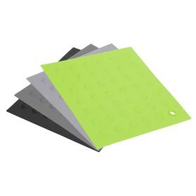 Zaplyte 745065683477 4pcs Silicone Trivet Mat Counter Protector Black/dark Grey/light Grey