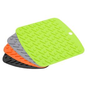 Zaplyte 745065683804 4pcs Silicone Hot Pad Non-slip Mat-black/light Grey/green/orange