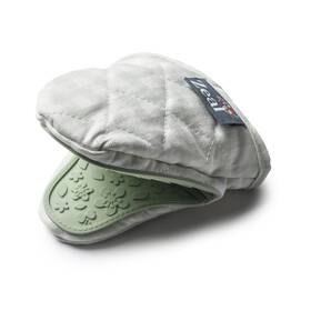 V124g Zeal Silicone And Cotton Mini Mitt Pot Holder Gingham Sage Green 17.5 X 13.5 2