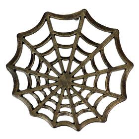 Dw74120bz Zeckos Cast Iron Spider Web Trivet 8-inch Decorative Bronze Finish Gothic Table Acc