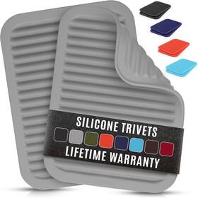 Zulay Kitchen 445055154101 2-pack 9 Inch X12 Silicone Trivets For Hot Pots And Pans Heat-resistant Non-s