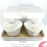 Le Creuset Petite Ramekin D'amour White Luster Stoneware Heart Oven Safe Jpn. Fixed Price $87.48.