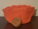Heritage Lace Mode Crochet 6" X 4" 15 Cm Orange Basket MC-1060O. Fixed Price $14.99.