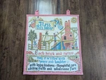 Bless This House Hot Pad/trivet/wall Decor Hm W/up-cycled Vtg/usa Kitchen Towel. Fixed Price $20.00.