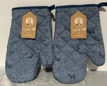 Lot Of 2 New Dolly Parton Oven Mitt Set Blue Butterflies Nwts. Fixed Price $14.95.