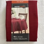 New! Master Cuisine 70 Round Fabric Tablecloth-textured-all Occasions. Fixed Price $12.00.