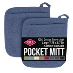 Ritz Royale Collection 100% Cotton Terry Cloth Pocket Mitt Set, Dual-function. Fixed Price $15.89.