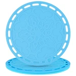 Smithcraft Blue Silicone Trivets Mats Big Round Pot 20X20CM, O:. Fixed Price $23.58.