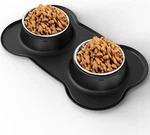 Pet Deluxe Dog Bowls Stainless Steel Set With Silicone Mat - Food & Water Feeder. Fixed Price $50.56.