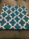 Top Finel Canvas Decorative Throw Pillows Covers Piece 16" X Teal/whitenew. Fixed Price $25.00.