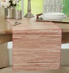 Saro Lifestyle Melaya Collection Nubby Texture Woven Table Runner 16" 72" Rust. Fixed Price $24.99.