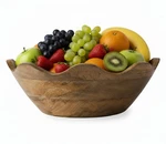Mela Artisans 12-INCH Mango Wood Scalloped Bowl Hand-finished Decorative Se.... Fixed Price $57.00.