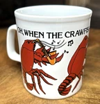 Oh When The Crawfish Come Marching 10 Oz Coffee Mug England Jazz Sobel Cajun. Fixed Price $19.99.