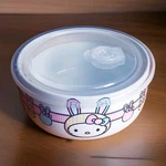Hello Kitty Spring Bunny Pastel Ceramic Food Storage Bowl With Lid New. Fixed Price $24.98.