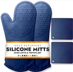 Guantes Horno Silicona 4PCS Sin Bpa Resistentes Calor Antideslizantes Azul,nuevo. Fixed Price $36.99.
