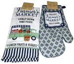 Kitchen Towel Set Farmers Market Locally Grown Hand Picked 2 Pc. Fixed Price $14.39.