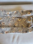 Longaberger Khaki Floral Oval Serving Tray Basket Liner Fold Over Black/tan. Fixed Price $14.95.