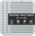 Topulors 3 Pcs Silicone Trivets For Pots And Pans 9"X12" Heat Resistant Mat Hot. Fixed Price $13.52.