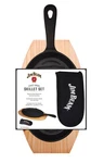 Jim Beam Pre-seasoned Cast Iron Skillet Set Great Deal!. Fixed Price $24.99.